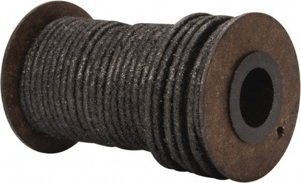 Made in USA - 1/8" x 50' Spool Length, Acrylic Fiber Graphite Yarn Compression Packing - 500° F Max, Dark Gray - Apex Tool & Supply