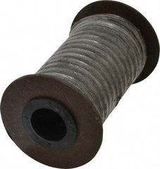 Made in USA - 1/4" x 14.7' Spool Length, Acrylic Fiber Graphite Yarn Compression Packing - 500° F Max, Dark Gray - Apex Tool & Supply