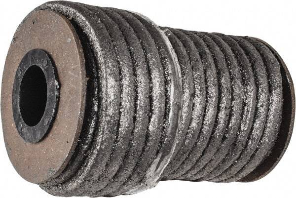 Made in USA - 1/4" x 29.4' Spool Length, Acrylic Fiber Graphite Yarn Compression Packing - 500° F Max, Dark Gray - Apex Tool & Supply