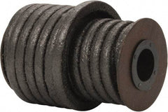 Made in USA - 5/16" x 18' Spool Length, Acrylic Fiber Graphite Yarn Compression Packing - 500° F Max, Dark Gray - Apex Tool & Supply