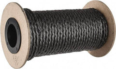 Made in USA - 1/8" x 38' Spool Length, 100% GFO Fiber Compression Packing - 1,900 Max psi, -400 to 550° F, Dark Gray - Apex Tool & Supply