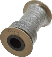 Made in USA - 5/16" x 7.1' Spool Length, 100% GFO Fiber Compression Packing - 1,900 Max psi, -400 to 550° F, Dark Gray - Apex Tool & Supply