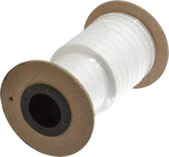 Made in USA - 1/4" x 10' Spool Length, PTFE/Soft Filament Compression Packing - 1,000 Max psi, -450 to 500° F, White - Apex Tool & Supply