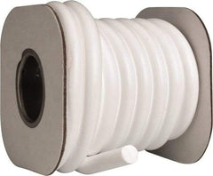 Made in USA - 1/2" x 12' Spool Length, PTFE Compression Packing - -450 to 550° F, White - Apex Tool & Supply