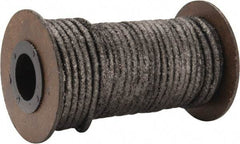 Made in USA - 1/8" x 43-1/2' Spool Length, Graphite Impregnated Aramid Compression Packing - 1,800 Max psi, -50 to 600° F, Gray - Apex Tool & Supply