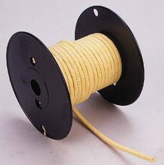 Made in USA - 3/16" x 44' Spool Length, TFE/Aramid Compression Packing - 5,000 Max psi, -100 to 500° F, Yellow - Apex Tool & Supply