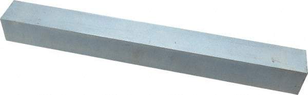 Made in USA - 12" Long x 1-1/4" High x 1-1/4" Wide, Zinc-Plated Oversized Key Stock - C1018 Steel - Apex Tool & Supply