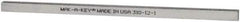 Made in USA - 12" Long, Zinc-Plated Step Key Stock for Shafts - C1018 Steel - Apex Tool & Supply