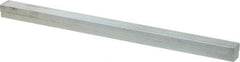 Made in USA - 12" Long, Zinc-Plated Step Key Stock for Shafts - C1018 Steel - Apex Tool & Supply