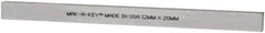 Made in USA - 12" Long, Zinc-Plated Oversized Key Stock - C1045 Steel - Apex Tool & Supply