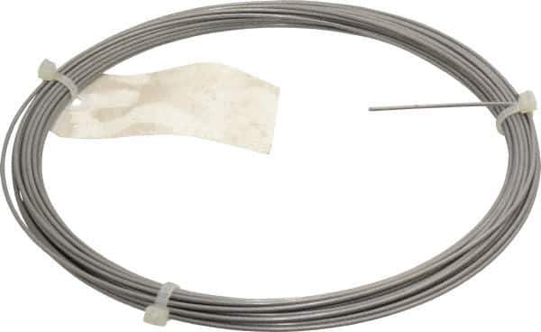 Value Collection - 30 Gage, 0.08 Inch Diameter x 59 Ft. Long, 302/304 Music Wire Coil - ASTM A580, 1 Lb. Shipping Weight - Apex Tool & Supply