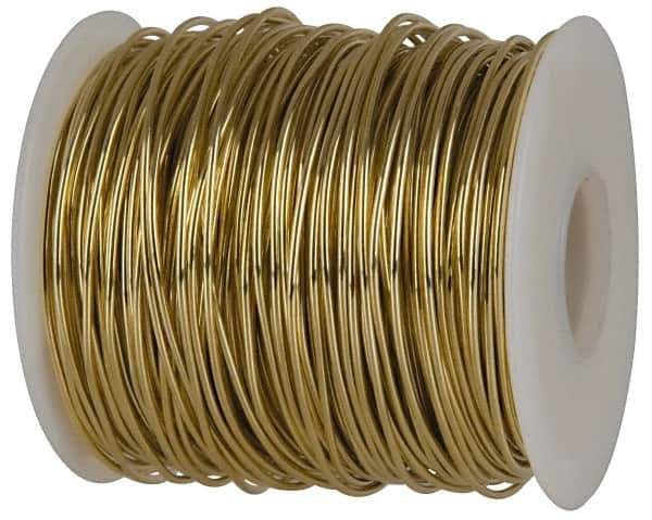 Made in USA - 18 Gage, 0.0403 Inch Diameter x 1,060 Ft. Long, Soft Brass Wire - 5 Lb. Shipping Weight - Apex Tool & Supply
