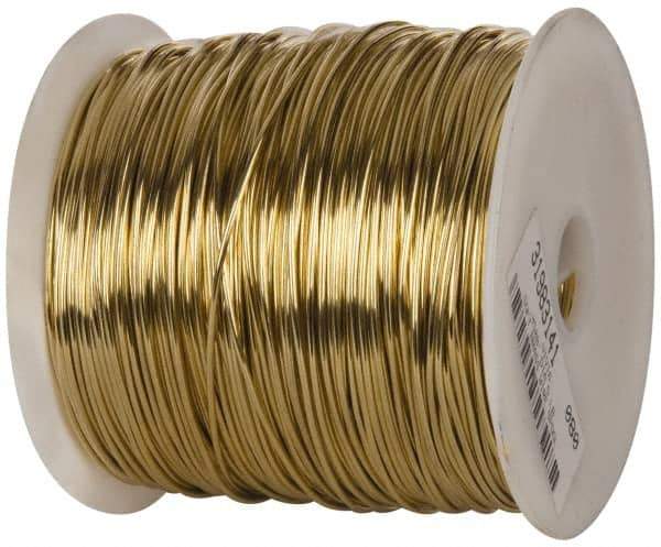 Made in USA - 16 Gage, 0.0508 Inch Diameter x 665 Ft. Long, Soft Brass Wire - 5 Lb. Shipping Weight - Apex Tool & Supply