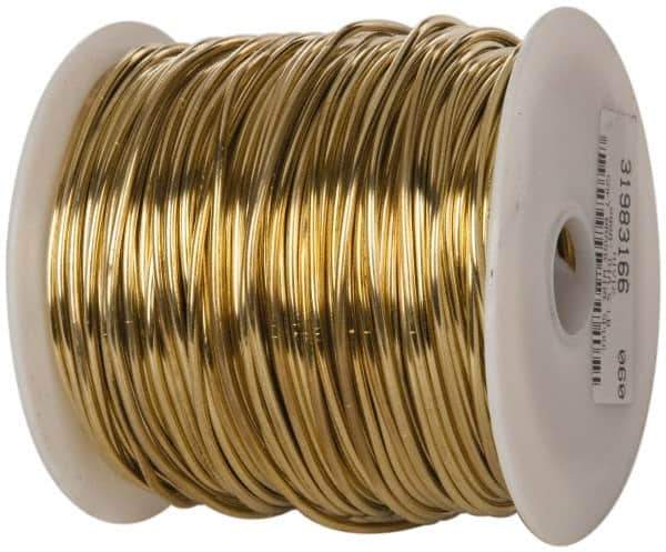 Made in USA - 12 Gage, 0.0808 Inch Diameter x 260 Ft. Long, Soft Brass Wire - 5 Lb. Shipping Weight - Apex Tool & Supply