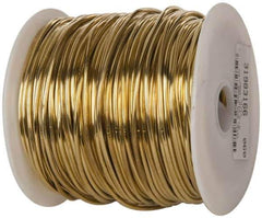 Made in USA - 12 Gage, 0.0808 Inch Diameter x 260 Ft. Long, Soft Brass Wire - 5 Lb. Shipping Weight - Apex Tool & Supply