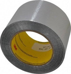 3M - 3" x 55m Silver Foil Tape - 4.6 mil, Acrylic Adhesive, Aluminum Foil Backing, 30 Lb/ln Tensile Strength, -65.2°F to 300°F, Series 425 - Apex Tool & Supply