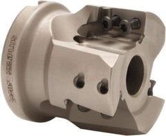 Iscar - 3 Inserts, 2" Cut Diam, 3/4" Arbor Diam, 0.827" Max Depth of Cut, Indexable Square-Shoulder Face Mill - 0/90° Lead Angle, 2" High, HP AD.. 2207.. Insert Compatibility, Series HP F90AT - Apex Tool & Supply