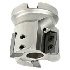 Iscar - 4 Inserts, 3" Cut Diam, 1" Arbor Diam, 0.827" Max Depth of Cut, Indexable Square-Shoulder Face Mill - 0/90° Lead Angle, 2" High, HP ADCR 2207.., HP ADCT 2207.., HP ADKT 2207.. Insert Compatibility, Series HP F90AT - Apex Tool & Supply