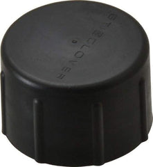 Caplugs - 1-1/4 NPT ID, Quick-Lock Cap - Polyethylene, Black - Apex Tool & Supply