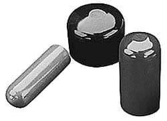 Caplugs - 1-11/16" ID, Stretchable Cap - 1-1/2" Long, Vinyl, Black - Apex Tool & Supply