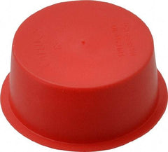 Caplugs - 1-1/4 NPT ID, Press Fit Cap - Polyethylene, Red - Apex Tool & Supply
