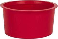 Caplugs - 1-1/2 NPT ID, Press Fit Cap - Polyethylene, Red - Apex Tool & Supply