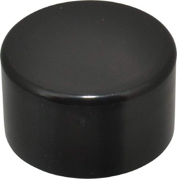Caplugs - 1-3/4" ID, Round Head Cap - Polyethylene, Black - Apex Tool & Supply