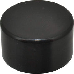 Caplugs - 1-3/4" ID, Round Head Cap - Polyethylene, Black - Apex Tool & Supply