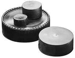 Caplugs - 1-1/2 NPT ID, Quick-Lock Cap - Polyethylene, Black - Apex Tool & Supply