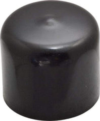 Caplugs - 1-1/8" ID, Stretchable Cap - 1" Long, Vinyl, Black - Apex Tool & Supply