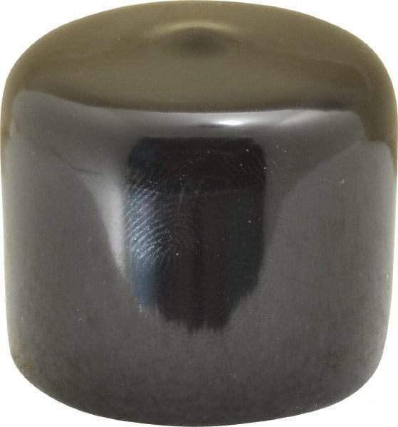 Caplugs - 1-3/16" ID, Stretchable Cap - 1" Long, Vinyl, Black - Apex Tool & Supply