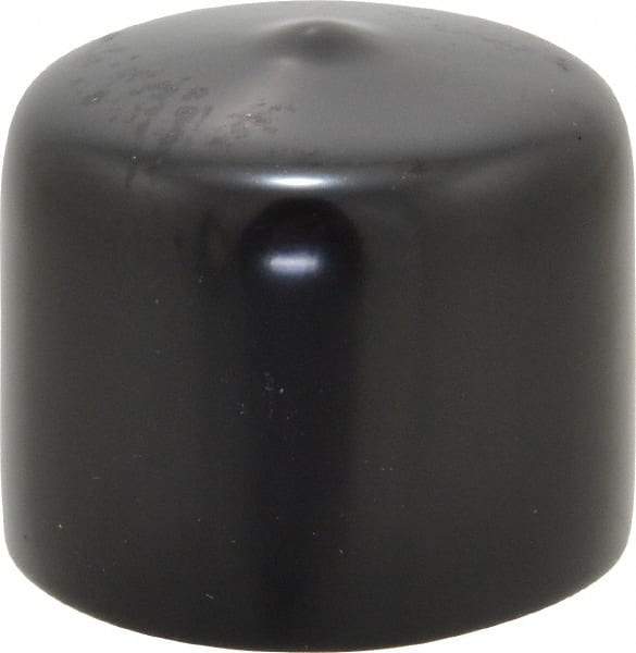 Caplugs - 1-1/4" ID, Stretchable Cap - 1" Long, Vinyl, Black - Apex Tool & Supply