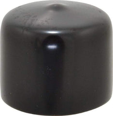 Caplugs - 1-1/4" ID, Stretchable Cap - 1" Long, Vinyl, Black - Apex Tool & Supply