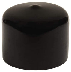 Caplugs - 1-3/8" ID, Stretchable Cap - 1" Long, Vinyl, Black - Apex Tool & Supply