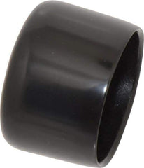 Caplugs - 1-1/2" ID, Stretchable Cap - 1" Long, Vinyl, Black - Apex Tool & Supply