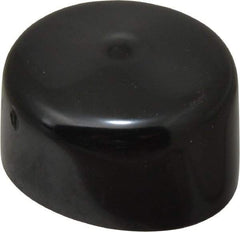 Caplugs - 1-11/16" ID, Stretchable Cap - 1" Long, Vinyl, Black - Apex Tool & Supply