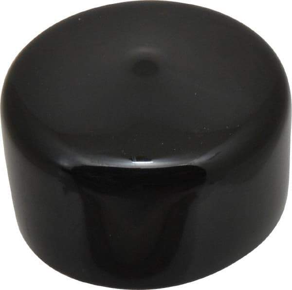 Caplugs - 1-7/8" ID, Stretchable Cap - 1" Long, Vinyl, Black - Apex Tool & Supply