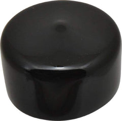 Caplugs - 1-7/8" ID, Stretchable Cap - 1" Long, Vinyl, Black - Apex Tool & Supply
