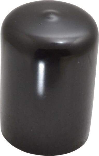 Caplugs - 1-1/16" ID, Stretchable Cap - 1-1/2" Long, Vinyl, Black - Apex Tool & Supply