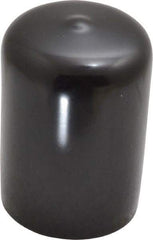 Caplugs - 1-1/16" ID, Stretchable Cap - 1-1/2" Long, Vinyl, Black - Apex Tool & Supply
