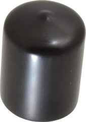 Caplugs - 1-3/16" ID, Stretchable Cap - 1-1/2" Long, Vinyl, Black - Apex Tool & Supply
