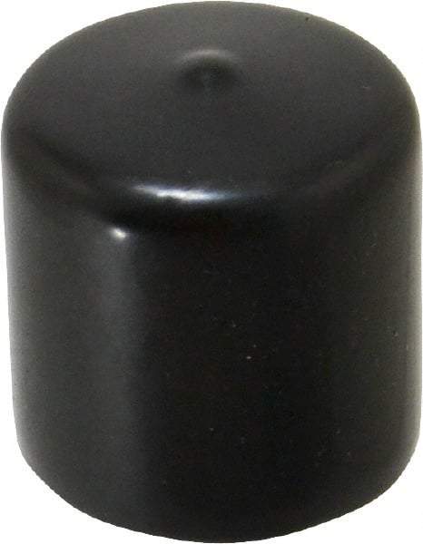 Caplugs - 1-1/2" ID, Stretchable Cap - 1-1/2" Long, Vinyl, Black - Apex Tool & Supply