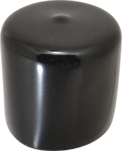 Caplugs - 1-5/8" ID, Stretchable Cap - 1-1/2" Long, Vinyl, Black - Apex Tool & Supply