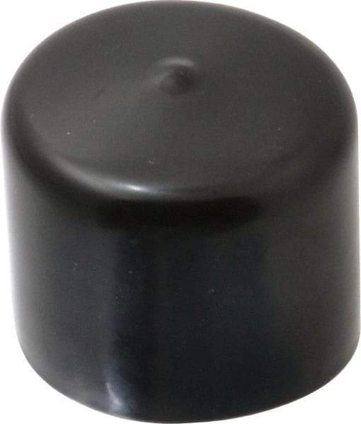 Caplugs - 1-7/8" ID, Stretchable Cap - 1-1/2" Long, Vinyl, Black - Apex Tool & Supply