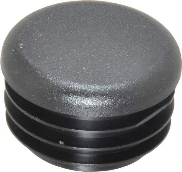 Caplugs - Round Head Plug - 1-1/8" OD, Polyethylene, Black - Apex Tool & Supply