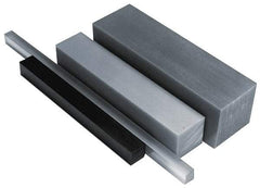 Made in USA - 4 Ft. Long x 1 Inch Wide x 1 Inch High, Polyurethane, Square Plastic Bar - Black, 75D Hardness, +/- 0.025 Tolerance - Apex Tool & Supply