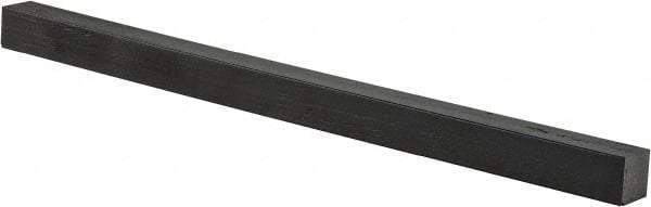 Made in USA - 1 Ft. Long x 3/4 Inch Wide x 3/4 Inch High, Polyurethane, Square Plastic Bar - Black, 80A Hardness, +/- 0.015 Tolerance - Apex Tool & Supply