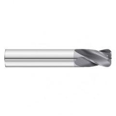 5/16 Dia. x 2-1/2 Overall Length 4-Flute .060 C/R Solid Carbide SE End Mill-Round Shank-Center Cut-TiAlN - Apex Tool & Supply