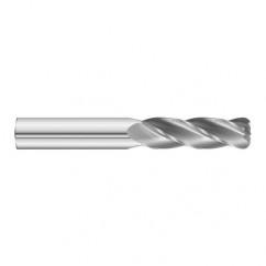 3/16 Dia. x 3 Overall Length 4-Flute .010 C/R Solid Carbide SE End Mill-Round Shank-Center Cut-Uncoated - Apex Tool & Supply