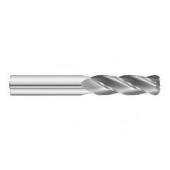3/16 Dia. x 3 Overall Length 4-Flute .010 C/R Solid Carbide SE End Mill-Round Shank-Center Cut-Uncoated - Apex Tool & Supply